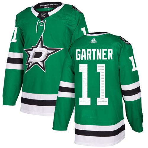 Adidas Men Dallas Stars #11 Mike Gartner Green Home Authentic Stitched NHL Jersey->dallas stars->NHL Jersey